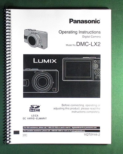 Panasonic dmc lx2 instruction - panasonic,